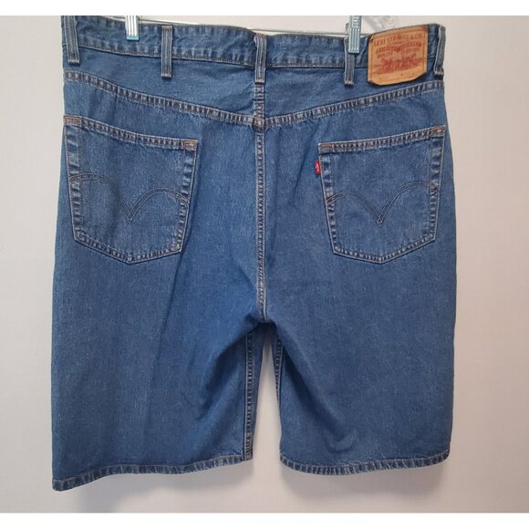 Levi's 569 Shorts Denim Loose Straight Dark Blue Wash 40" Waist 12" Inseam EUC - Picture 4 of 7